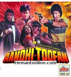 Aandhi Toofan 1985 Mithun Chakraborty, Shatrughan Sinha, Hema Malini, Meenakshi Sheshadri, Shashi Kapoor, Danny